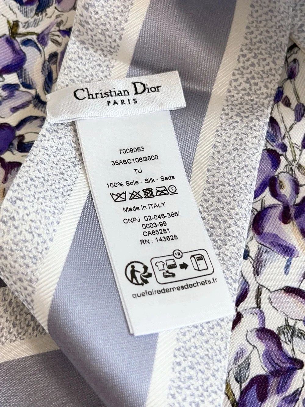 Dior Jardin  D’hiver Mitzah Silk Scarf